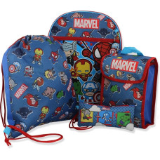 5PC Marvel Kawaii Backpack Set